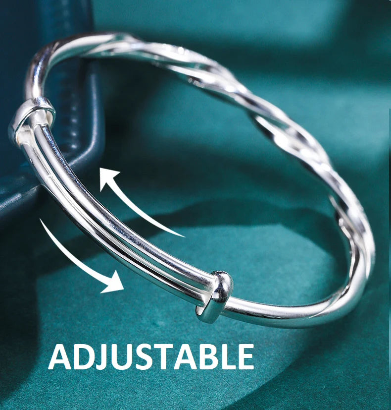 Bracelet 925 Sterling Silver Filigree Adjustable Length