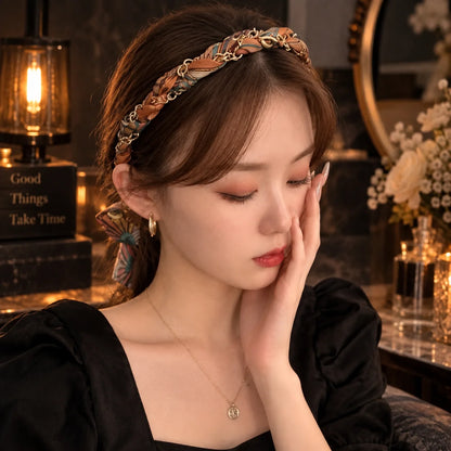 Braid Headband Satin Finish Flexible Rubber Core