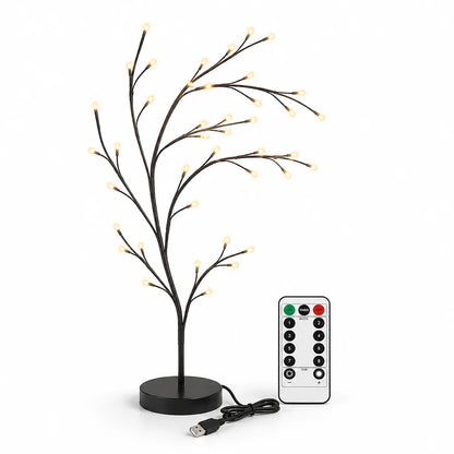 Branch-Shaped LED USB-Powered Remote-Controlled Lamp (8 Lighting Modes)