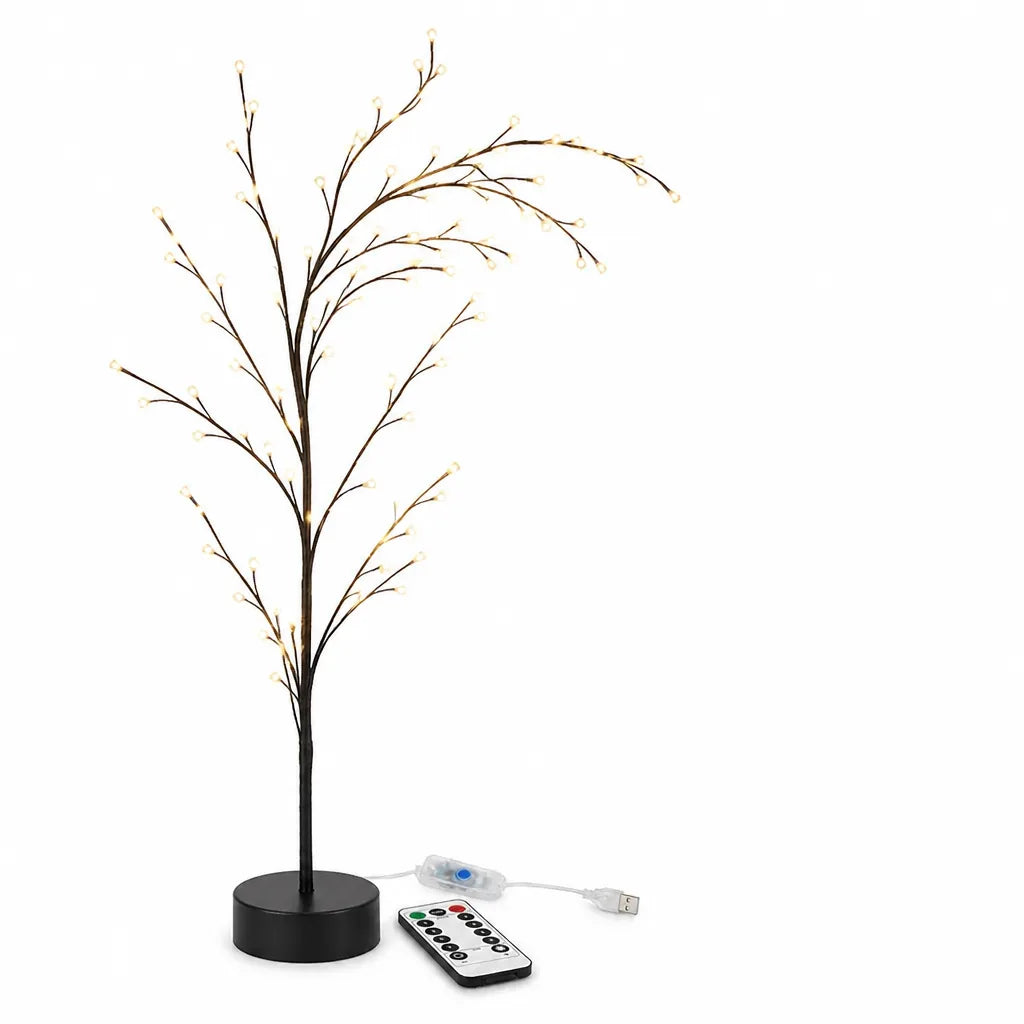 Branch-Shaped LED USB-Powered Remote-Controlled Lamp (8 Lighting Modes)