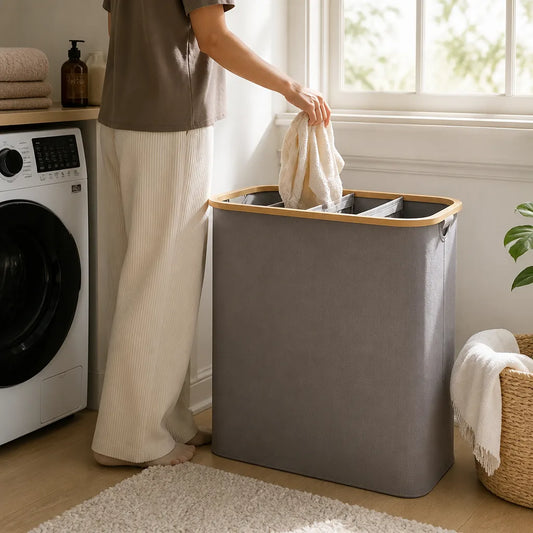 Breathable Fabric Laundry Sorter (3-Compartment)