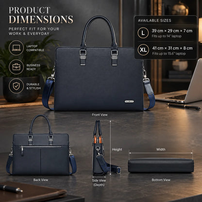 Briefcase Padded Laptop Sleeve Fits 15.6 Inch Removable Strap