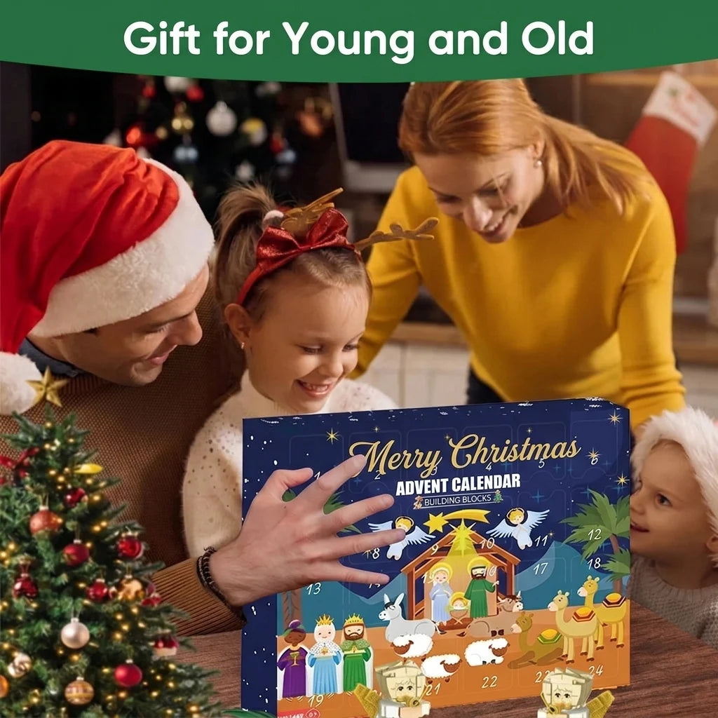 Building Brick Advent Calendar Nativity Scene Set of 24