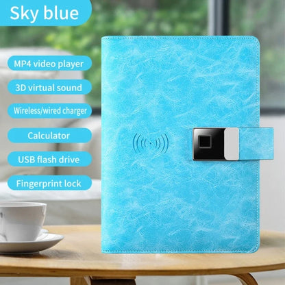 Business Notebook Wireless Charging Fingerprint Lock 10,000 mAh Battery
