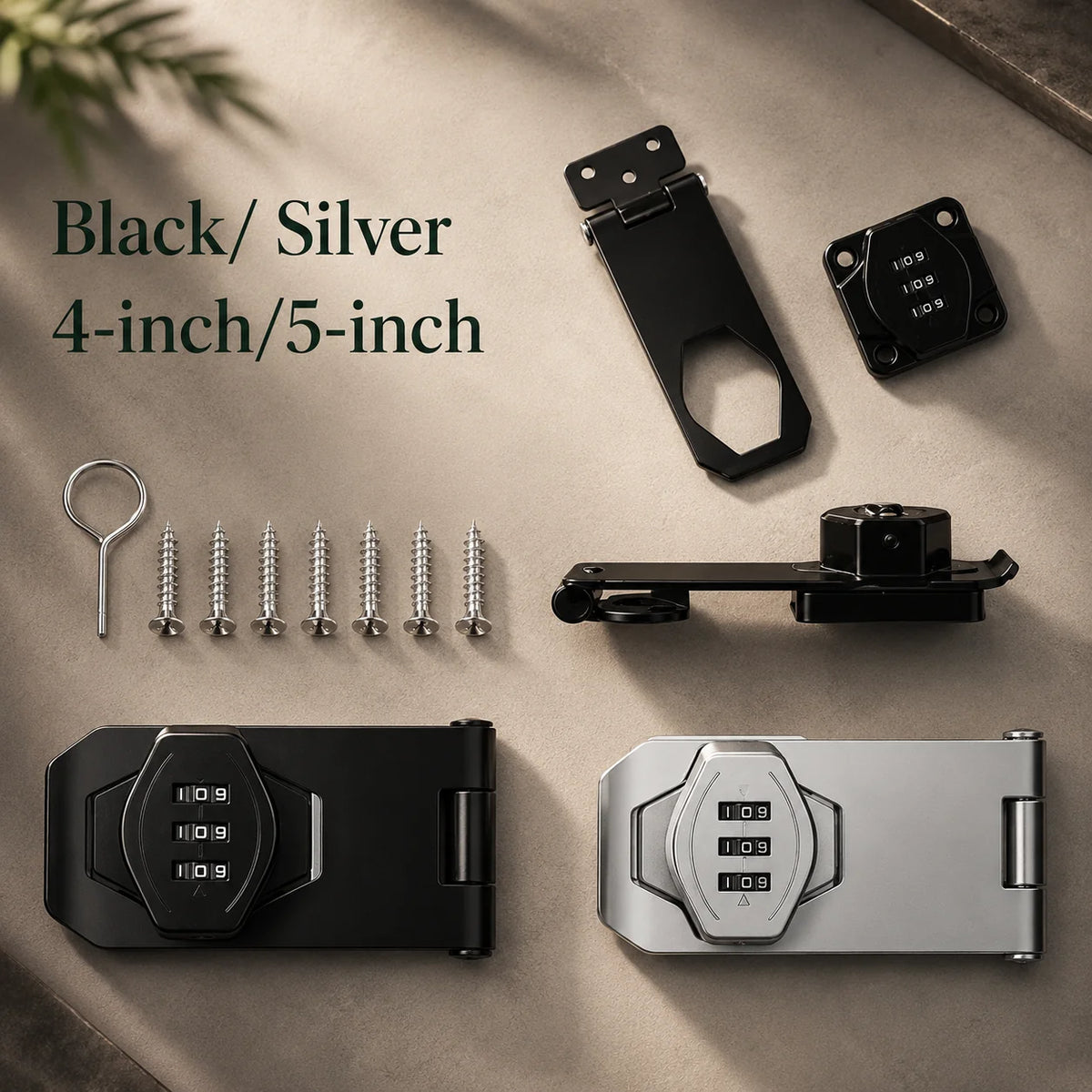 Cabinet Combination Lock 3-Digit Keyless Resettable Zinc Alloy