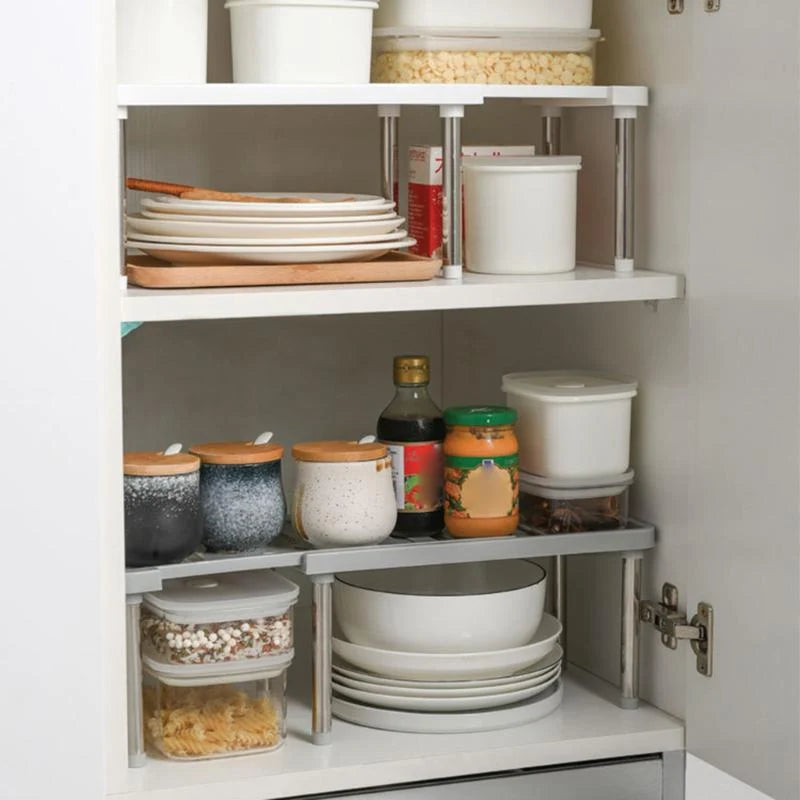Cabinet Organizer Shelf Adjustable Foldable Anti-Skid Feet