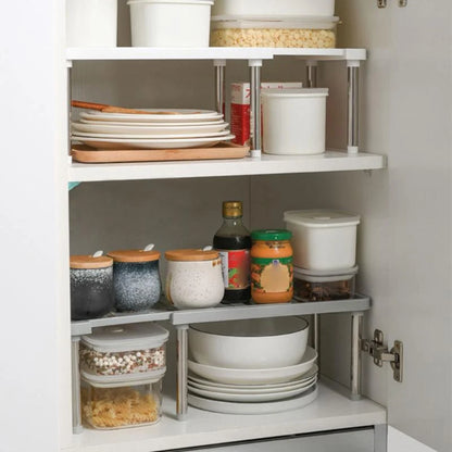 Cabinet Organizer Shelf Adjustable Foldable Anti-Skid Feet