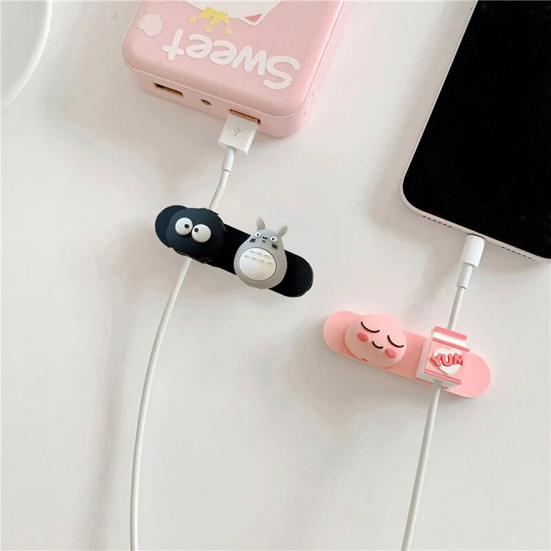 Cable Holder Magnetic Silicone Adjustable Fit