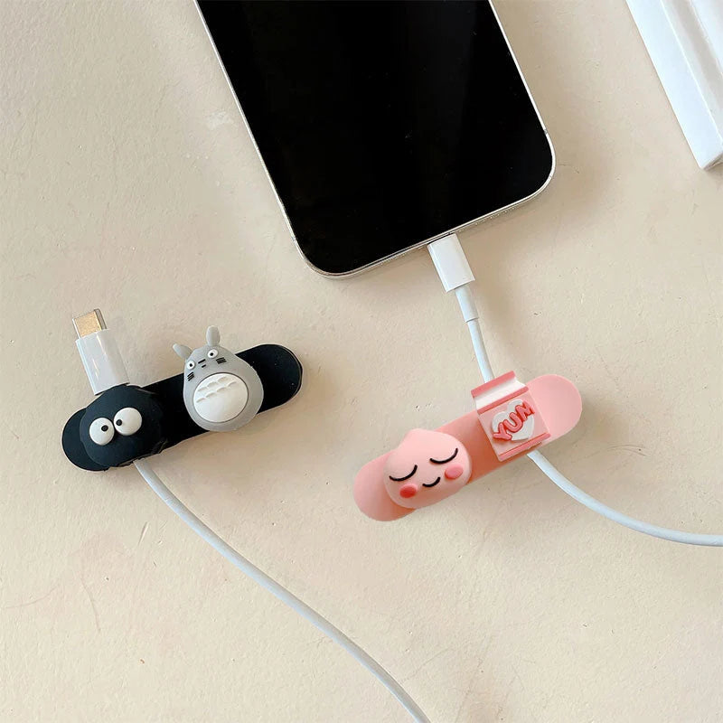 Cable Holder Magnetic Silicone Adjustable Fit