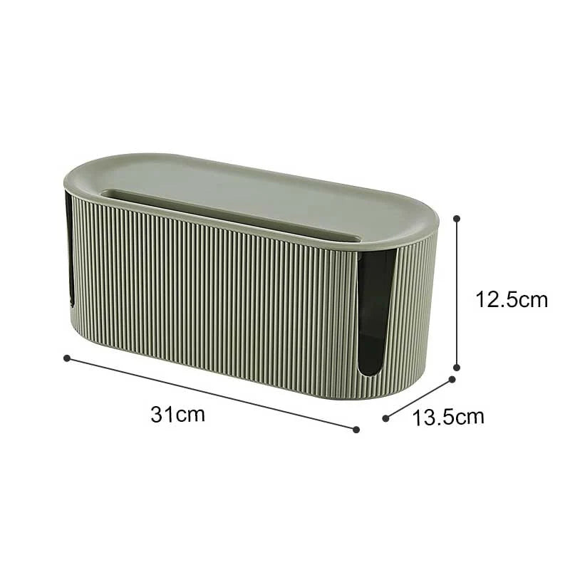 Cable Organizer Box Plastic Spacious Storage for Cords & Chargers