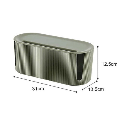 Cable Organizer Box Plastic Spacious Storage for Cords & Chargers