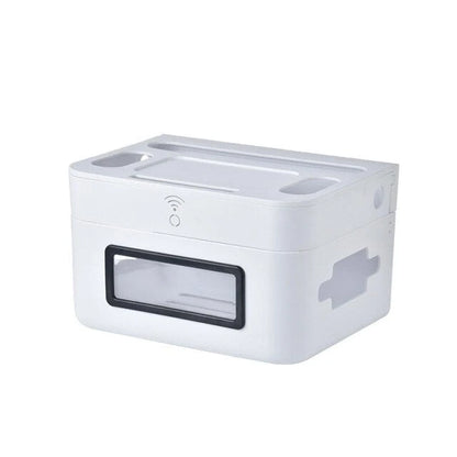 Cable Organizer Box Wall-Mounted Ventilated Router Storage