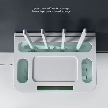Cable Organizer Box Wall-Mounted Ventilated Router Storage