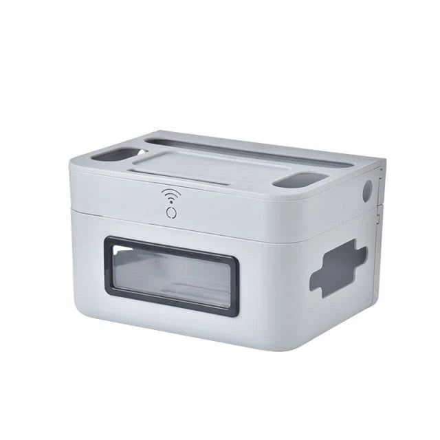 Cable Organizer Box Wall-Mounted Ventilated Router Storage