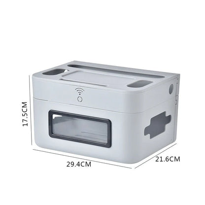 Cable Organizer Box Wall-Mounted Ventilated Router Storage