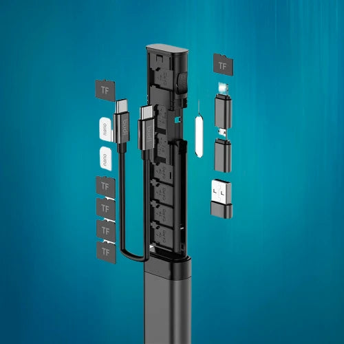 Cable Organizer Multi-Connector Card Reader Phone Stand