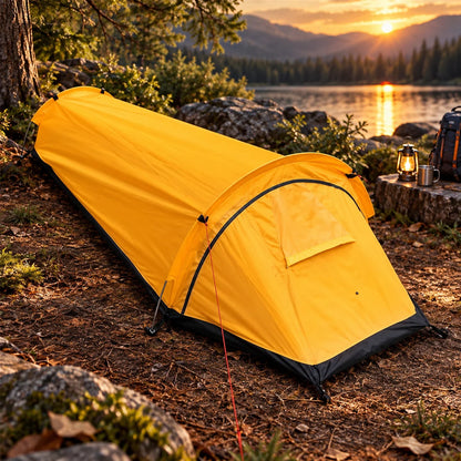 Camping Tent Single-Person Ultralight Mesh Ventilation & Reinforced Floor