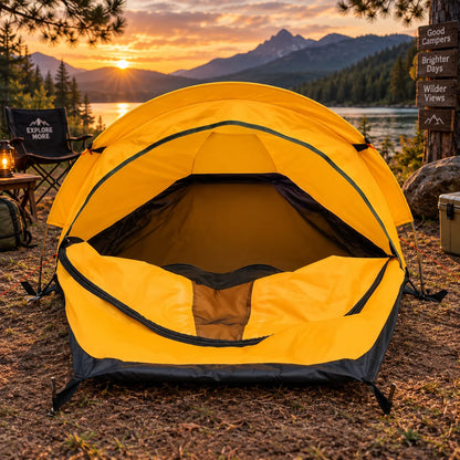 Camping Tent Single-Person Ultralight Mesh Ventilation & Reinforced Floor