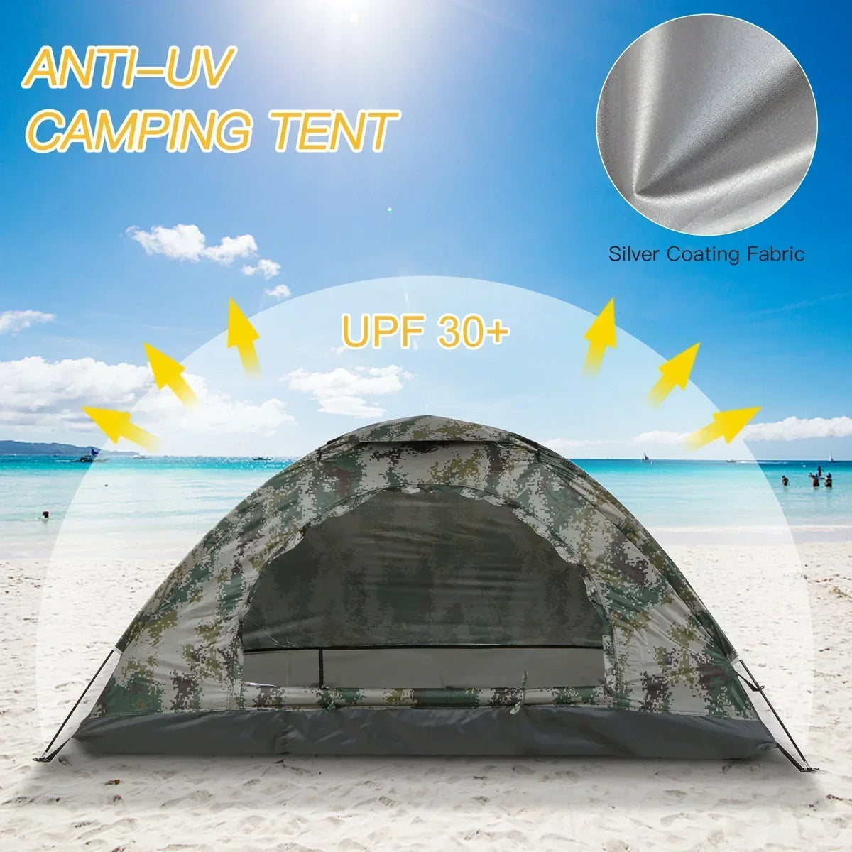 Camping Tent Ultralight UV-Protective Fine Mesh Door