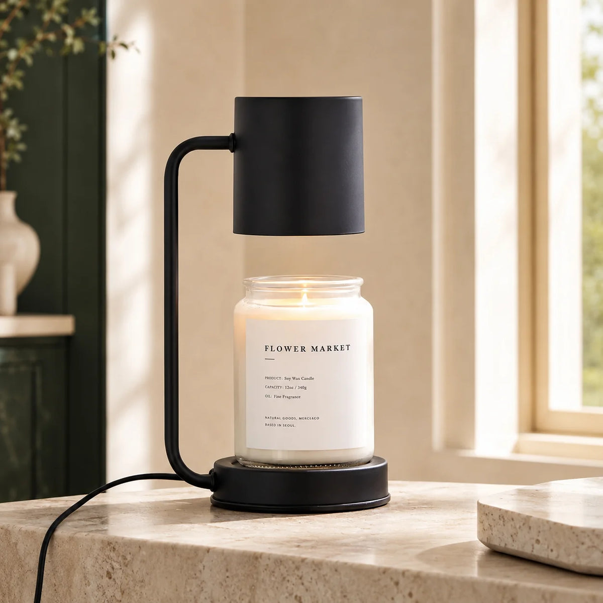 Candle Warmer Lamp Top-Down Heating Dimmable Light & Timer