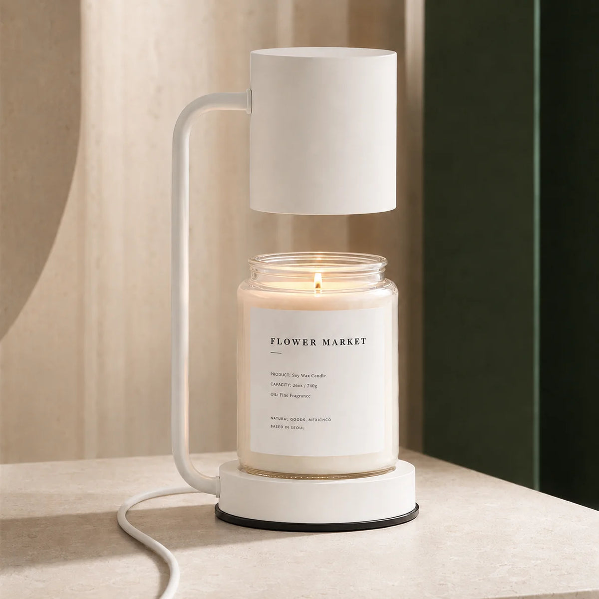 Candle Warmer Lamp Top-Down Heating Dimmable Light & Timer