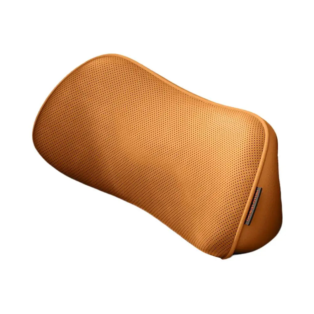 Car Backrest Cushion Ergonomic Lumbar Support Breathable Non-Slip Base