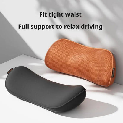Car Backrest Cushion Ergonomic Lumbar Support Breathable Non-Slip Base