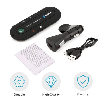 Car Bluetooth Handsfree Kit Magnetic Sun Visor Noise-Cancelling