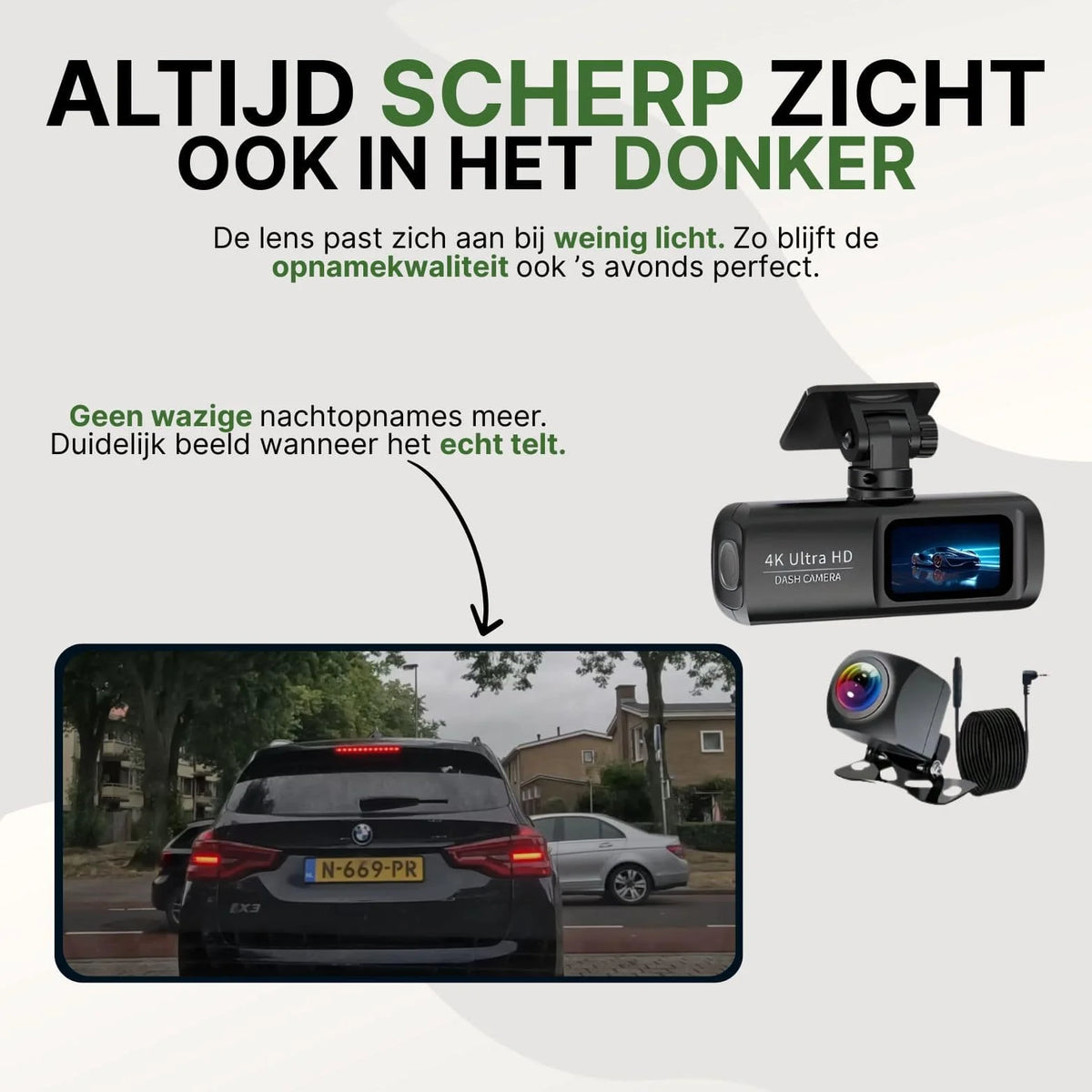 Car Dash Cam 4K WiFi & Mobile App Parking Mode