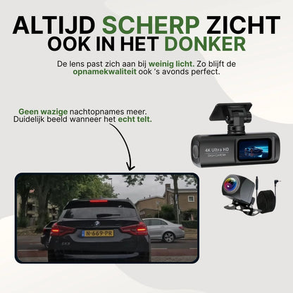 Car Dash Cam 4K WiFi & Mobile App Parking Mode
