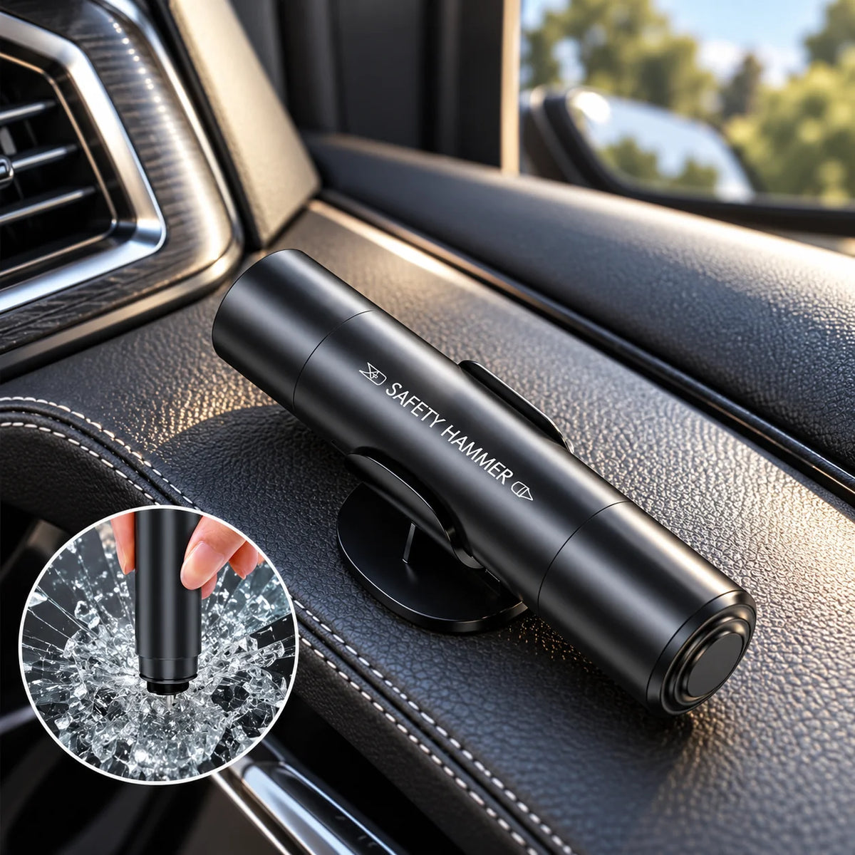 Car Escape Tool Hardened Steel Breaker & Seat Belt Cutter