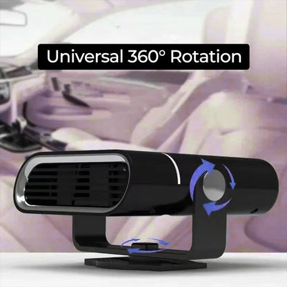 Car Heater 12V Plug-In Heat & Fan Modes Rapid 30-Second Warm-Up