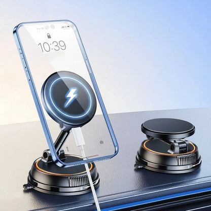 Car Phone Holder 15W Magnetic Wireless Charging Strong Suction