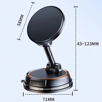 Car Phone Holder 15W Magnetic Wireless Charging Strong Suction