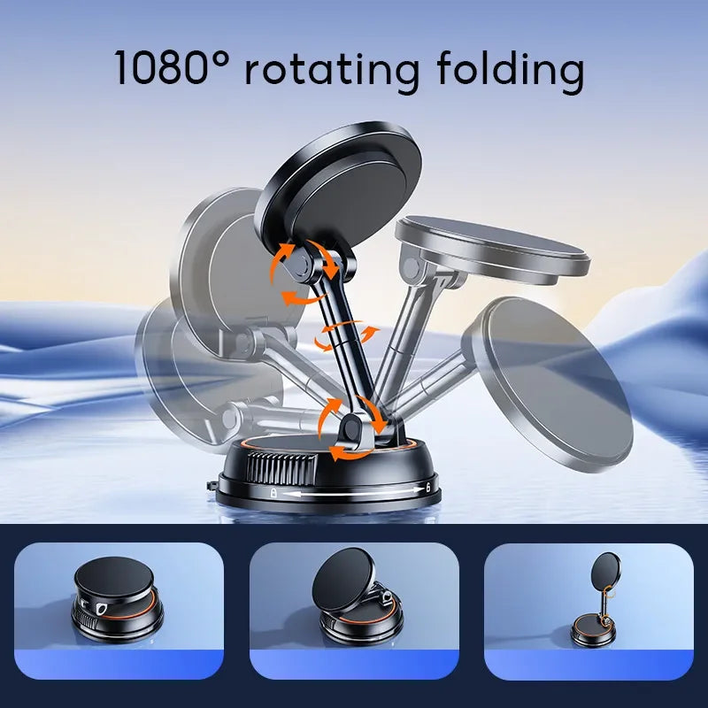 Car Phone Holder 15W Magnetic Wireless Charging Strong Suction