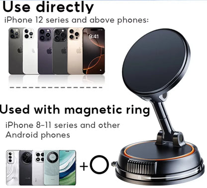 Car Phone Holder 15W Magnetic Wireless Charging Strong Suction