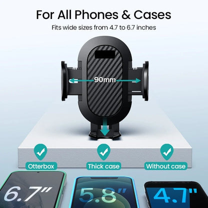 Car Phone Holder Adjustable 360° Viewing Angle Dual Mounting Options