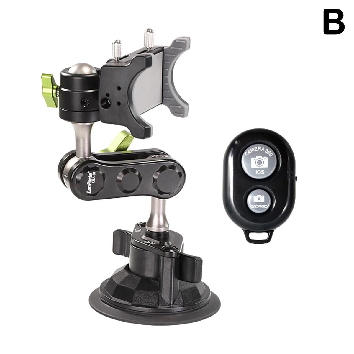 Car Phone Holder Adjustable Viewing Angle Strong Suction Retractable Mount