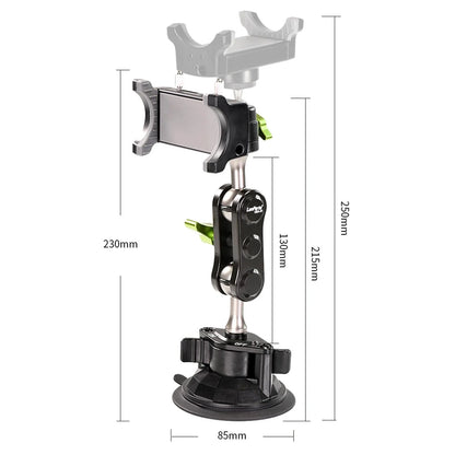 Car Phone Holder Adjustable Viewing Angle Strong Suction Retractable Mount