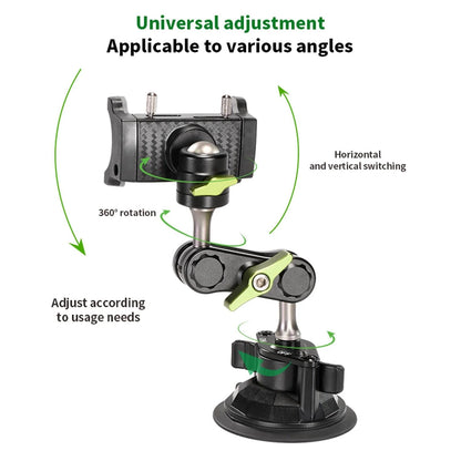 Car Phone Holder Adjustable Viewing Angle Strong Suction Retractable Mount