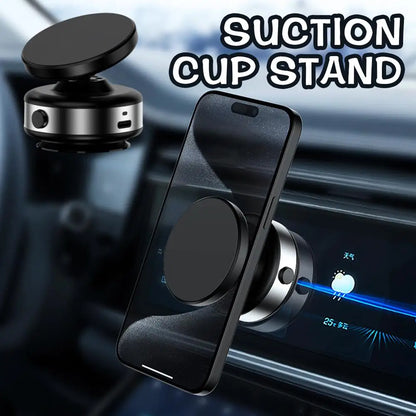 Car Phone Holder Magnetic Vacuum Suction Adjustable Angle