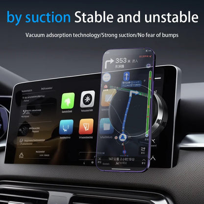 Car Phone Holder Magnetic Vacuum Suction Adjustable Angle