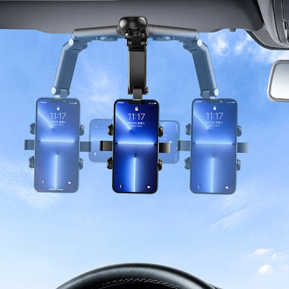 Car Phone Holder Rotating Sun Visor Clip Universal Smartphone Compatibility