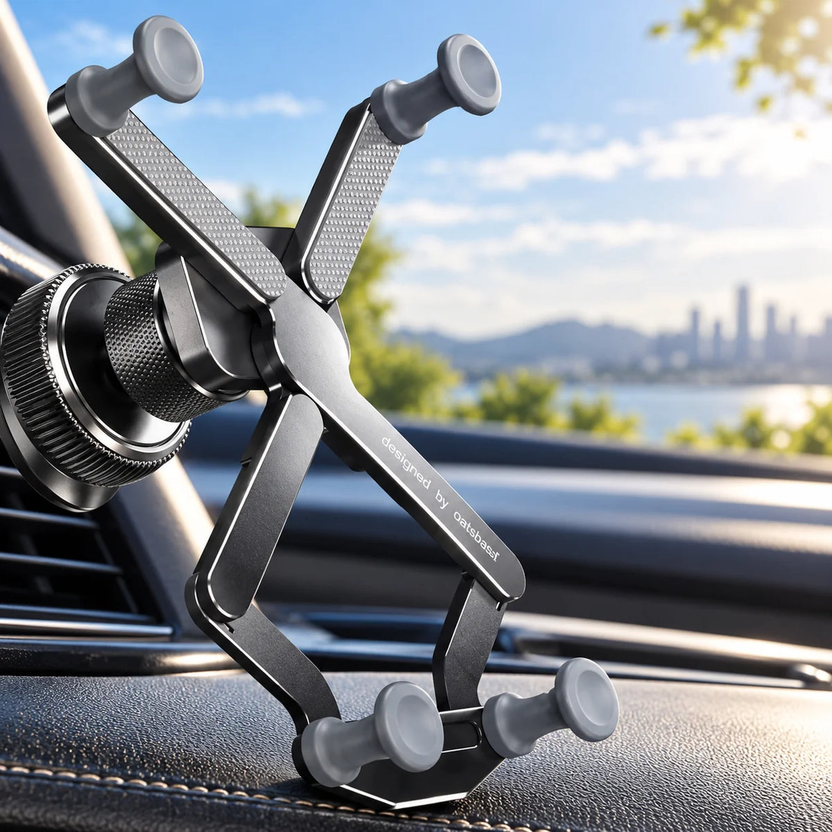 Car Phone Mount Folding 360 Degree Dual Mount