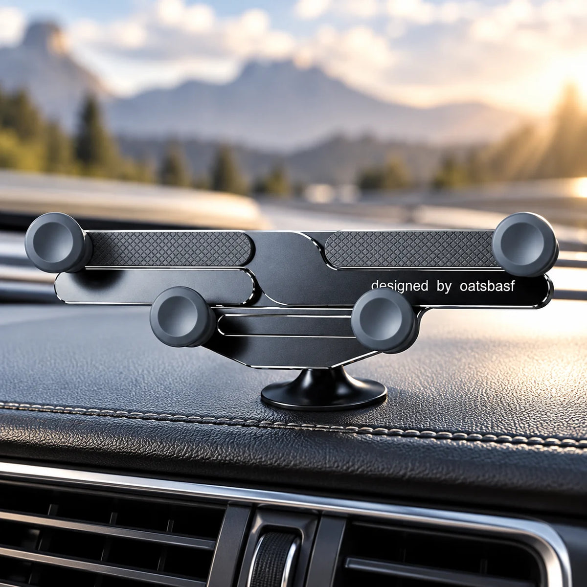 Car Phone Mount Folding 360 Degree Dual Mount