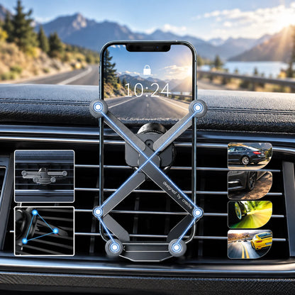 Car Phone Mount Folding 360 Degree Dual Mount