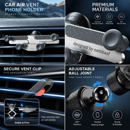 Car Phone Mount Folding 360 Degree Dual Mount