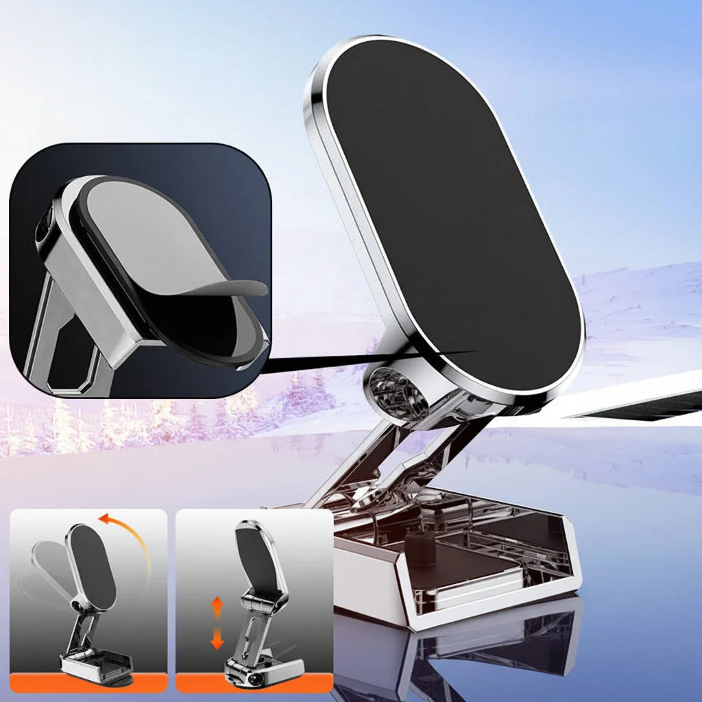 Car Phone Mount Magnetic Foldable 360 Degree Rotation