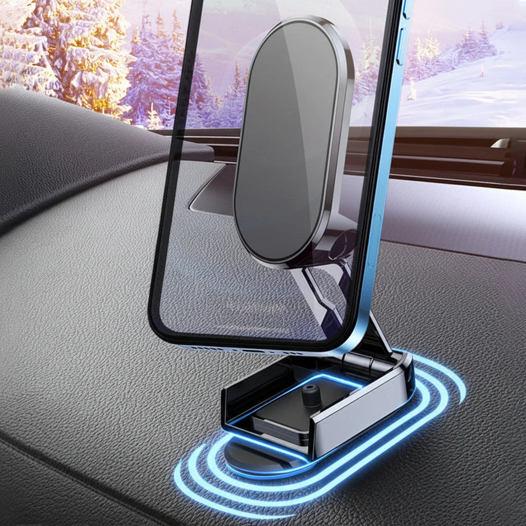 Car Phone Mount Magnetic Foldable 360 Degree Rotation