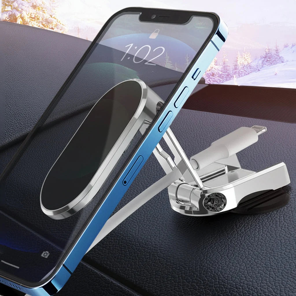 Car Phone Mount Magnetic Foldable 360 Degree Rotation